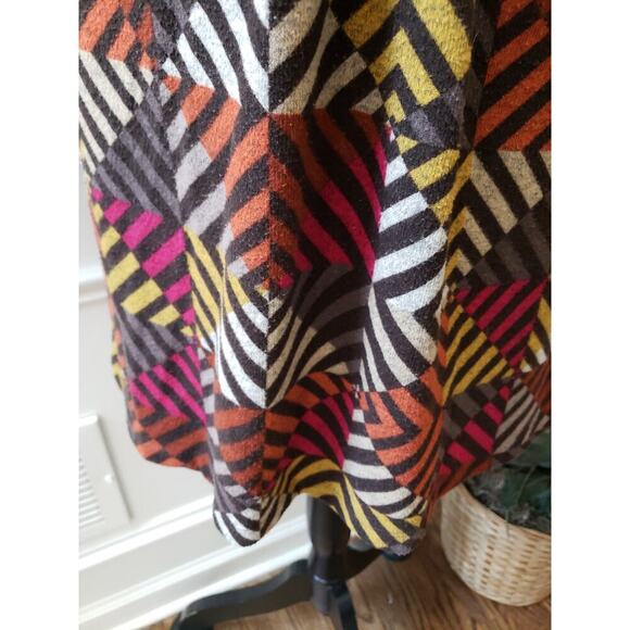 Women's One World Multicolor Tunic Top L Boho V Neck 3/4 Sleeve Stretch Knit - Picture 4 of 12